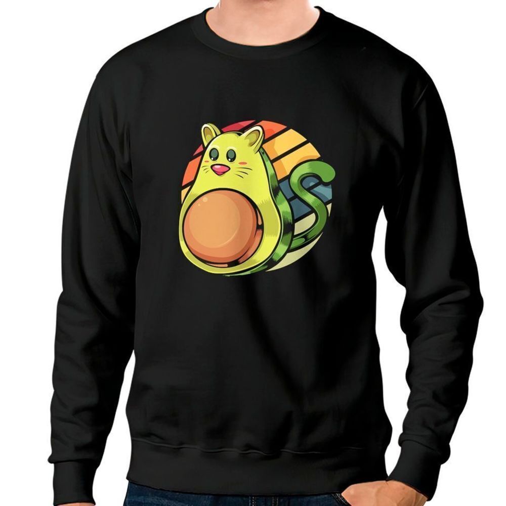 Avocado Guacamole Funny Graphic Unisex Crewneck Sweatshirt